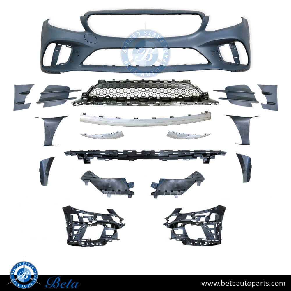 Front Bumper Normal AMG without PDC for Mercedes C-Class W205 2019-2021 models, Part Number 2058802205 Front Bumper Normal AMG without PDC for Mercedes C-Class W205 2019-2021 models, Part Number 2058802205